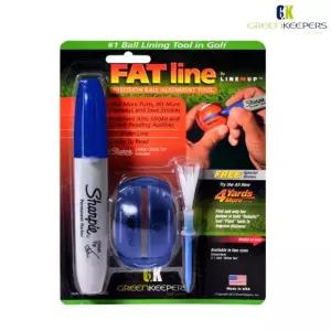 그린키퍼스 팻라인 볼라이너 샤피 펜 4야드더 골프티 세트 블루 FATline