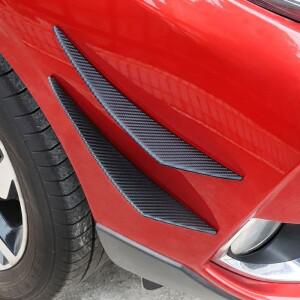 6pcs 앞 범퍼 립 장식 탄소 섬유 스포일러 스플리터 윙 보호 가드 카나드 자동 수정