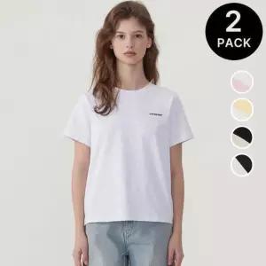 커버낫 여성 투팩 우먼 쿨 코튼 에센셜 반팔 티셔츠 CO2502STE3 1651323