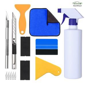 자동차 썬팅 시공 도구 키트 (스크위지  유틸리티 나이프  커터  300ml 스프레이 병 포함) 비닐 랩핑 (윈도