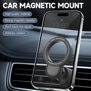 맥세이프 차량용 핸드폰 거치대 360 ° 자동차 내비게이션용 회전식 범용 에어벤트 홀더