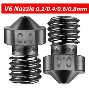 E3D 경화 강스틸 깍지 V6 프린터 부품  Ender 3 핫엔드 티타늄 압출기 Prusa I3 MK3 용  0.2 0.4 0.6 0.8