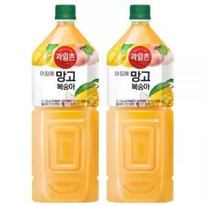 군것질대용 과일촌 아침에 망고복숭아 2L X 6입, 6개
