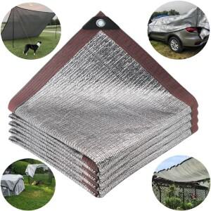 알루미늄 호일 쉐이드 천 썬 블록 원단 커버  캐노피 햇빛 반사 실버 그워터  파티오 베란다 정원  온실