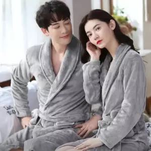 샤워 욕실 가운 목욕 로브 겨울 극세사 가운