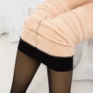 우수한 텐션감 듀얼스킨 여성 페이크 기모 스타킹