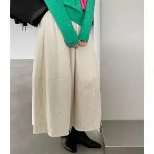 하이웨이스트 미디롱스커트 주름 밴딩스커트 데일리룩 튤립 버터모네 포함 안감 도톰