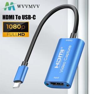 비디오 캡처 카드 USB 3.0 HD 1080P C타입 HDMI 호환 마이크로 그래버 카메라 라이브 방송 녹화