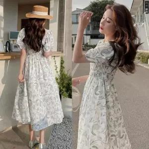 여자 나시원피스 여름 스모크 니트원피스 정장원피스 퍼프 플라워 봄원피스