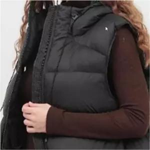 여자 쪼끼 레이어드 숏 패딩조끼 크롭기장 루즈핏 후드 아우터