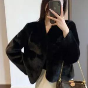 여자 여성 데일리 무지 하프코트 퍼 아우터 겨울 반코트