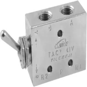 uxcell 실버 톤 에어 공압 2 위치 5방향 토글 스위치 밸브 TAC2-41V