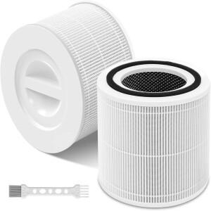 레보이트 코어 300/코어 300-P 청정기용 교체 필터 2팩 3-in-1 H13 등급 트루 HEPA