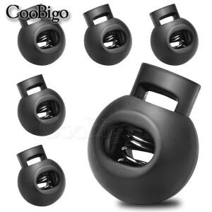 10pcs 코드 잠금 끝 원형 볼 스프링 스토퍼는 Drawstring 신발 끈 로프 Paracord 모자 클립 플라스틱을 전