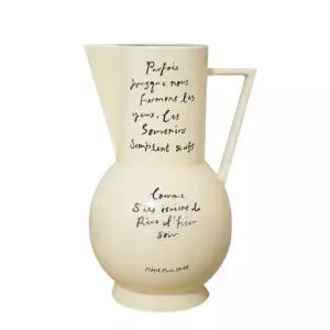 도자기화병 빈티지 손잡이 꽃병 감성 핸들 오브제 화이트