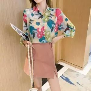 깃털블라우스 여성블라우스 하객블라우스 셔츠 컬 WFLPSB1