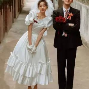 복고 웨딩드레스 브라이덜샤워 화보 스냅 홍콩스타일