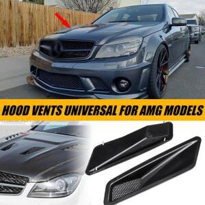 범퍼덕트 탄소 섬유 모양/광택 블랙 자동차 엔진 후드 벤트 에어 루버 메르세데스 벤츠 W204 C63 W212 AMG