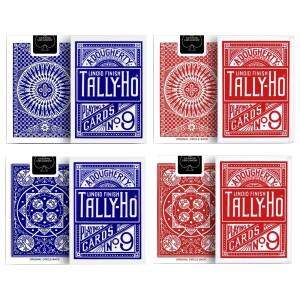 Tally-Ho No.9 덱 팬/라운드 백 플레잉 카드 USPCC 소장용 포커 매직 게임 마술사용 트릭 소품