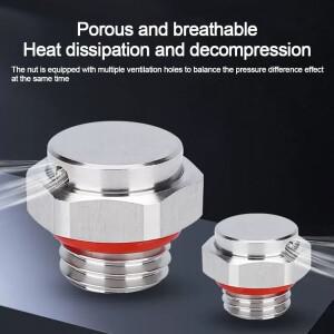 새로운 304 스테인레스 스틸 에어 벤트 밸브 방수 M5 M10 압력 릴리프 금속 플러그 나사