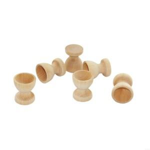 나무 계란 지주 컵 부활절 달걀 홀더 DIY 미완성 공예 드로잉 모델 Pa