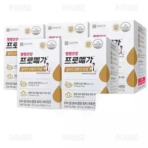 종근당건강 프로메가 알티지 오메가3 듀얼, 520mg, 60캡슐, 5개 + 락토핏 골드 30포 , 1개
