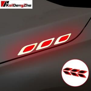 자동차 반사 스티커  멀티 컬러 스크래치 방지 장식 맥세이프 외부 경고 트럭 액세서리  6 개