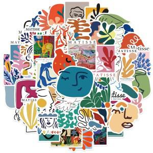 50PCS 예술적 스크랩북 스티커 DIY 일기 노트북 수하워터 스케이트 보드 낙서 데칼 재미 세련된 클래식 장