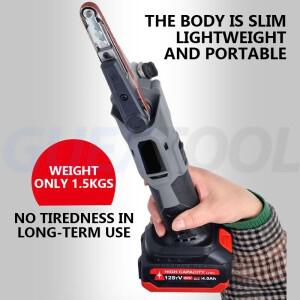 무선 미니 소형 벨트 샌더 전기 폴리셔 그라인더 (금속  목재 공구용  마키타 20V 배터리 호환  휴대용 샌