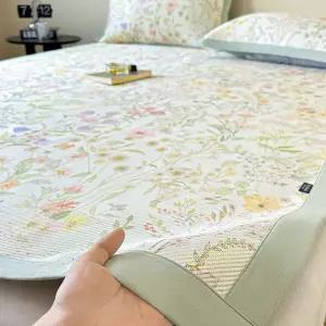 냉감패드라지킹 4면고정 lk 바닥 여름까는이불 여름용침대패드 그린A형