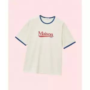 티엔지티 마이스on 로고 Ringer 티셔츠 상의 크림 3757783