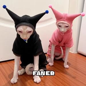 가을과 겨울 따뜻한 애완 동물 옷과 모자 Disfraz Para Gato Sphynx 고양이 옷 고양이를위한 모자 새끼 고