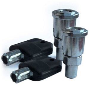 락앤키 클래식 검볼 머신 - 자판기 상단 뚜껑 튜브형 키 잠금장치 캡슐, 캔디, 자판기. 1/4인치 스레드 (2pc Y4) u2026