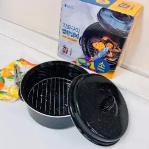 법랑 소형 냄비 24cm 직화구이 찌개 전골용 군고구마 조리냄비 (WFKIP1J)