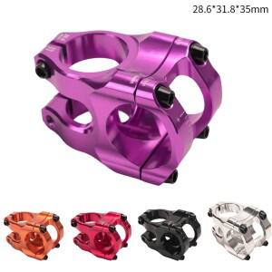 자전거 줄기 CNC 31.8×35MM 초경량 알루미늄 합금 내리막 블랙/레드/오렌지/실버/퍼플 사이클링 악세사리