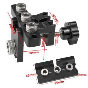 목공 도웰링 지그 키트 드릴 가이드 로케이터 서랍 수납장 가구호환  포켓 홀 탈착식 펀처 도구 3 in 1