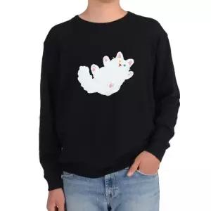 기모맨투맨 화이트 캣 cat 야옹이 사랑그림 다양한색상 전사이즈 (WFKIX01)