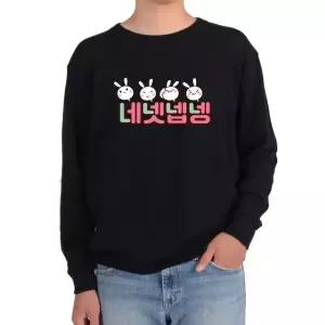 기모맨투맨 아기토기 yes 네넷넵넹 오케이그림 다양한색상 전사이즈 (WFKIX31)