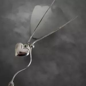 여성 실루엣 하트 조절 가능 스네이크 체인 목걸이