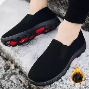 Rly 남성 가벼운 산책 방한화 털 슬립온 스니커즈 Z