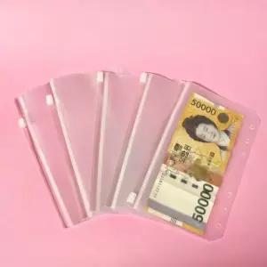 A6 6공 현금 지퍼백 바인더 5개 저축 예산 가계부용 머니포켓