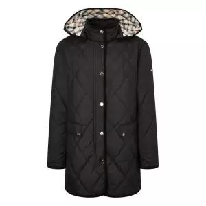 닥스 골프 여성 여자 우먼스 블랙 퀼티트 중기장 후드티 후드 후디 티셔츠 상의 자켓 재킷 점퍼 잠바 아우