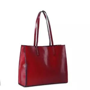 숄더백 여성 가죽 빅백 가죽백 스퀘어 가방 레드 (WFKK00H)