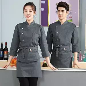 조리복 셰프복 요리복 주방복 주방 작업복 호텔 셰프 유니폼 남여공용 긴팔/반팔 가을 겨울 베이킹복 맞춤