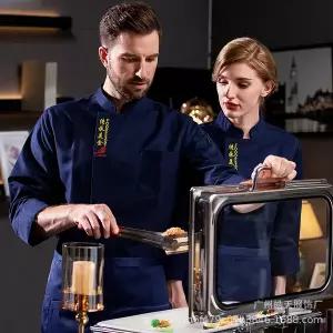 조리복 셰프복 요리복 주방복 주방 작업복 긴 여성 다이닝 셰프 호텔 레스토랑 딩룸 S 의류 반팔 가을 및