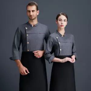 조리복 셰프복 요리복 주방복 주방 작업복 남여공용 셰프 유니폼 긴팔 호텔 레스토랑 커피숍 웨이트 가을