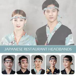 조리복 셰프복 요리복 주방복 주방 작업복 수동 짠 일본 스시 머리띠 사시미 바 요리사 레스토랑 의상 모자