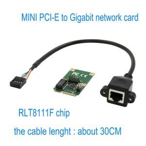 컴퓨터 PC용 미니 소형 PCIE 네트워크 카드 1000Ms 기가비트 이더넷 RJ45 LAN 어댑터 RTL8111F