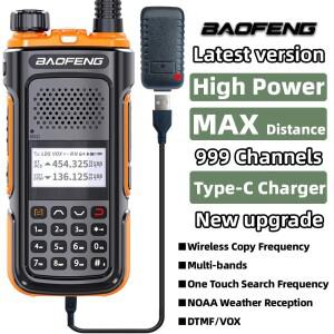 Baofeng UV 10L 워키토키 휴대용 양방향 라디오 커뮤터 스테이션 FM 햄 듀얼 밴드 장거리 무선 세트 트랜시