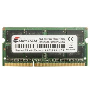 EmmCRAM 16GB DDR3 노트북 RAM 1600MHz SODIMM PC3L-12800S DDR3L SO-DIMM 메모리 2Rx8 1.35V CL11 비ECC 언버퍼링 204핀